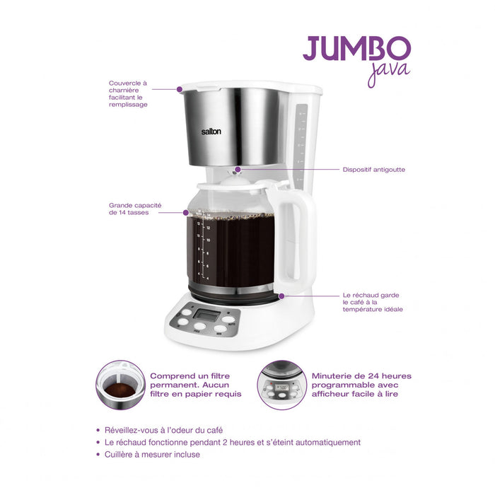 Cafetière Jumbo Java de Salton - FC1667WH