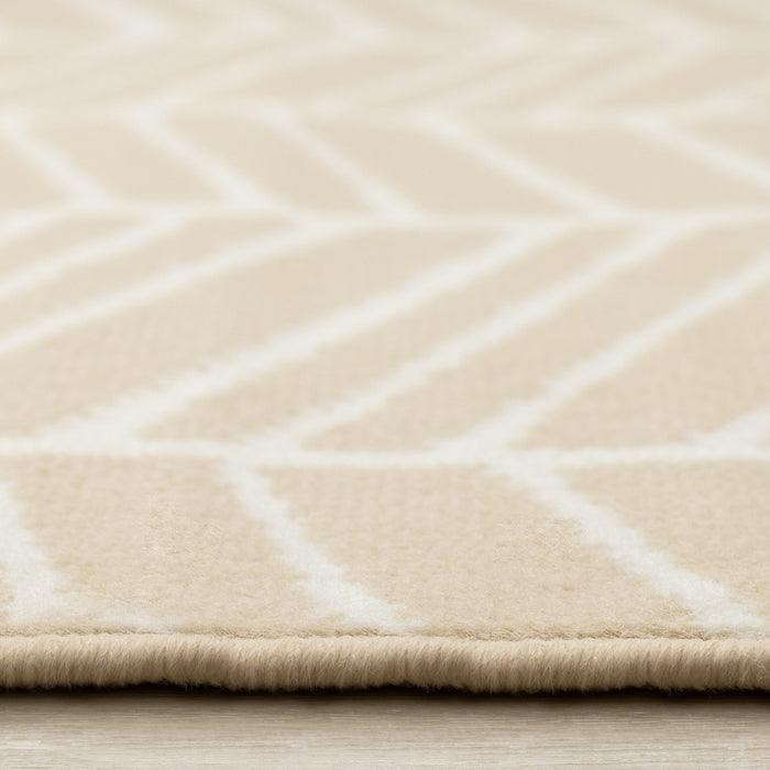 Carpette Florence à motif de chevrons pour l'intérieur - 4 pi 7 po x 6 pi 7 po