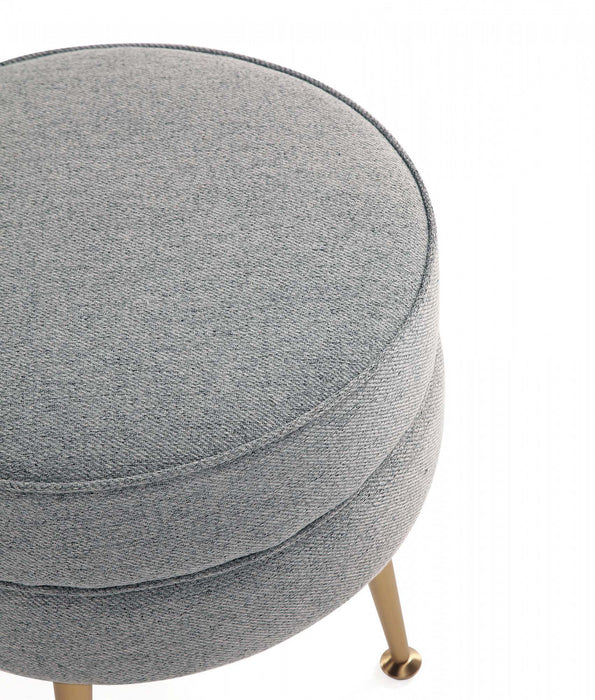 Pouf d’appoint Bailey style milieu du siecle moderne en tissu gris
