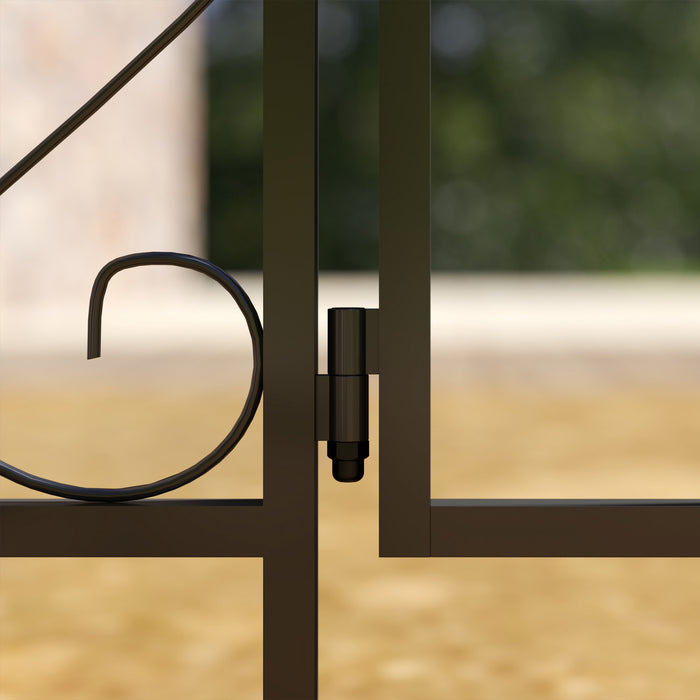 Outsunny Arche De Jardin En Acier De 7,4 Pi Avec Portail, Noir