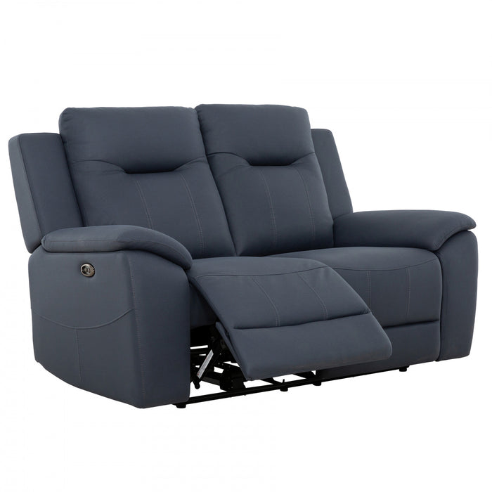 Causeuse inclinable electrique Sutton de 66 po rembourree - Bleu