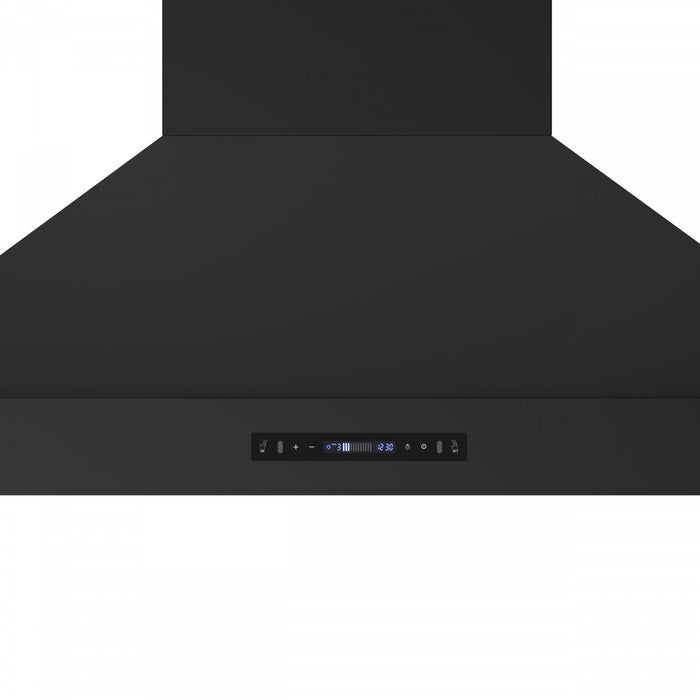 Hotte de cuisiniere murale Venezia de 48 po, noir-FRHWM5503-48BLK