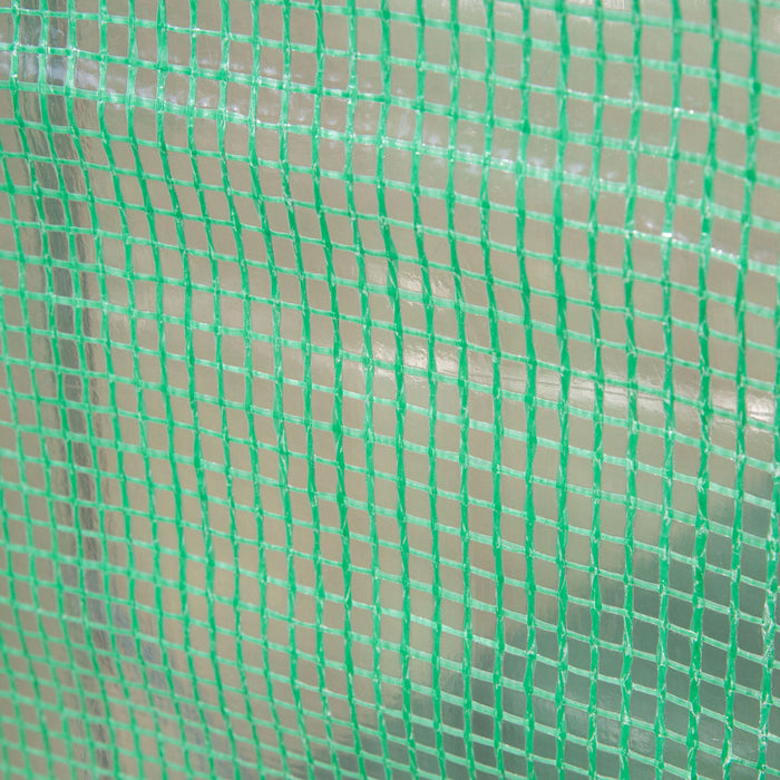 Outsunny Serre De Jardin Exterieure 9,8' X 3,3' X 6,6', Serre De Culture De Plantes A Cadre En Acier Avec Doubles Portes Et 4 Fenetres, Couverture En Pe Pour Jardin, Patio, Vert