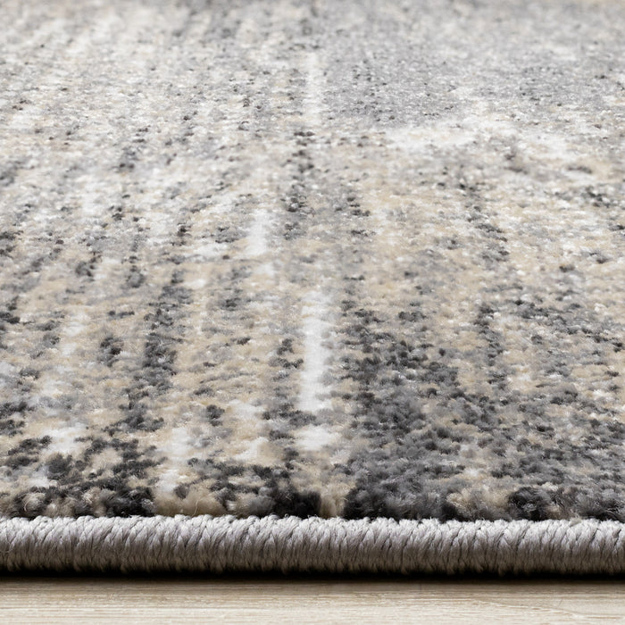 Tapis Dayton a motif de losanges vieillis, 5'3\" x 7'7\"
