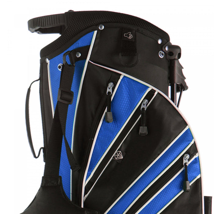 Costway Golf Stand Cart Bag Club W/6 Way Divider Carry Organizer Poches Stockage Bleu