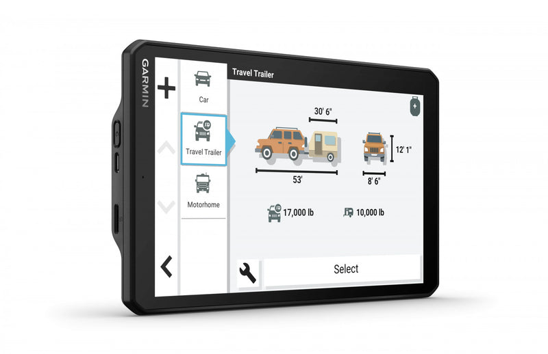 Garmin Rv 895, Gps Navigateur Rv 8\" - Itineraires Personnalises Et Avertissements Routiers Avec Ecran Ips Large De 8\"