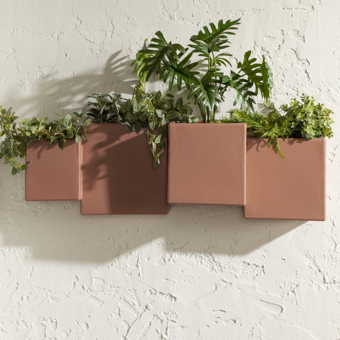 Ensemble 2 jardinières murales Dalya pour l'extérieur - Terra Cotta