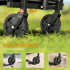Outsunny Collapsible Folding Wagon Cart, Heavy Duty Outdoor Utility Garden Cart with Universal Wheels and Adjustable Handle for Sports, Camping, Shopping, Grey