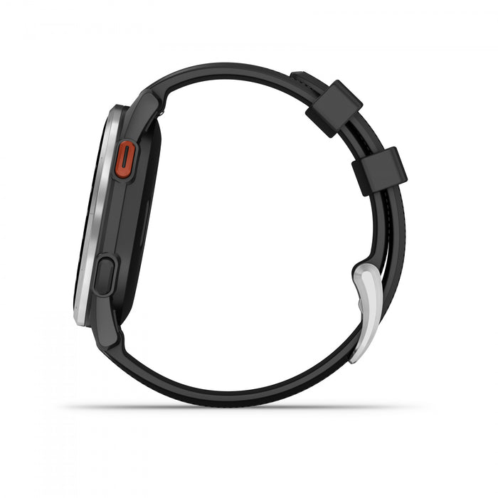  Silver Aluminum Bezel With Black Silicone Band