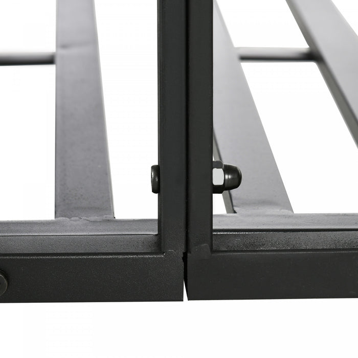 Outsunny Pont De Jardin De 6 Pi, Pont Decoratif Pour Bassin, Noir