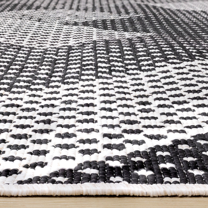 Carpette Brooke à motif de chevron recto verso pour l'extérieur - 7 pi 10 po x 11 pi 2 po