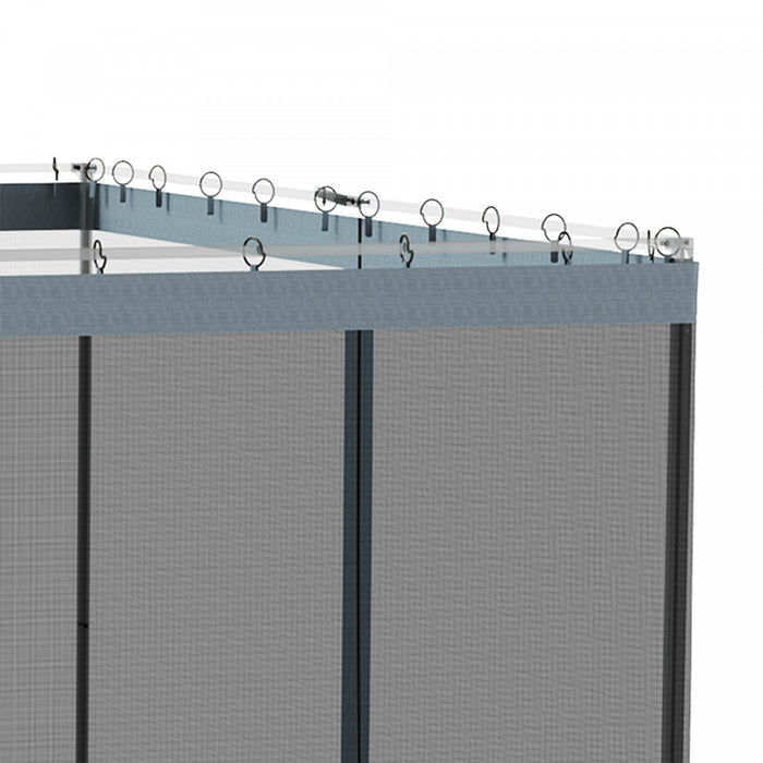 Outsunny Moustiquaire De Rechange Pour Gazebo 10' X 10' Murs D'ecran Pour Auvent Avec Fermetures Eclair Pour Les Fetes Et Activites De Plein Air, Noir