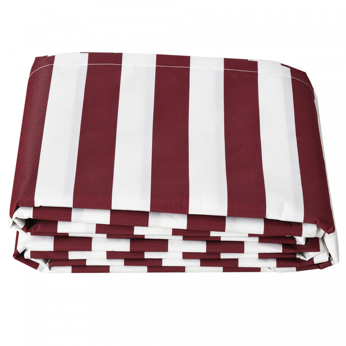 Outsunny Couverture De Remplacement En Tissu Pour Store Retractable De 12' X 10' Protection Contre Les Uv Rouge Et Blanc