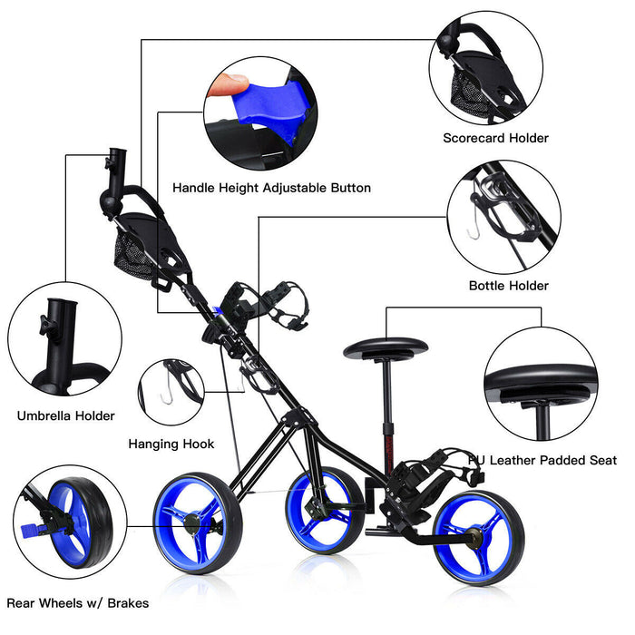 Chariot De Golf 3 Roues
