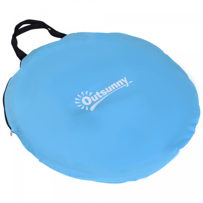 Outsunny Tente De Camping Portable Douche Dressing Vestiaire Intimite Abri Tentes Pour Camping En Plein Air Plage Toilettes Et Seance Photo Interieure Avec Sac De Transport Bleu
