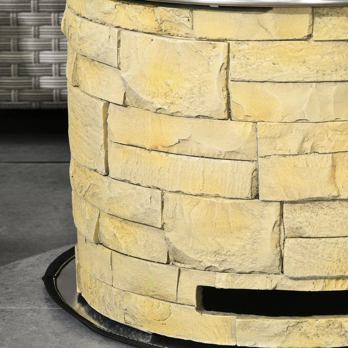 Outsunny Foyer Sans Fumee Avec Tapis, 20\" Firepit, Oxyde De Magnesium