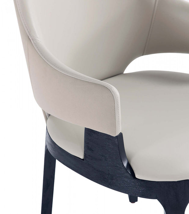 Ensemble de 8 chaises de salle a manger Kara Modern en gris clair