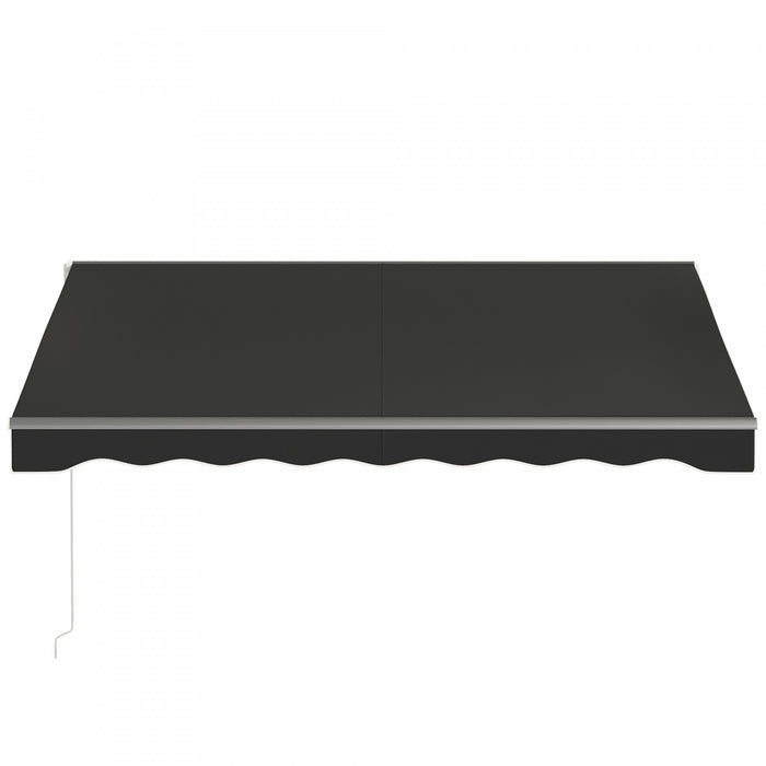 Outsunny 10' X 8' Auvent Retractable Electrique Avec Telecommande, Noir