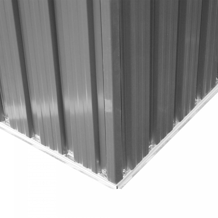 Outsunny 6' X 8.5' Abri De Jardin Exterieur En Metal Remise Rangement Outils En Acier Gris