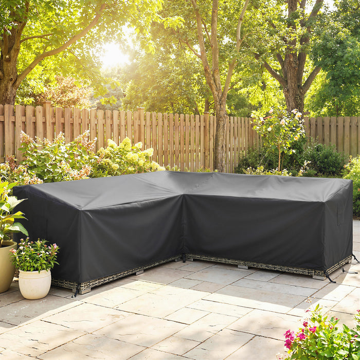 Outsunny Housse Sectionnelle en Forme de V, Impermeable Anti-UV, 267 x 267 cm