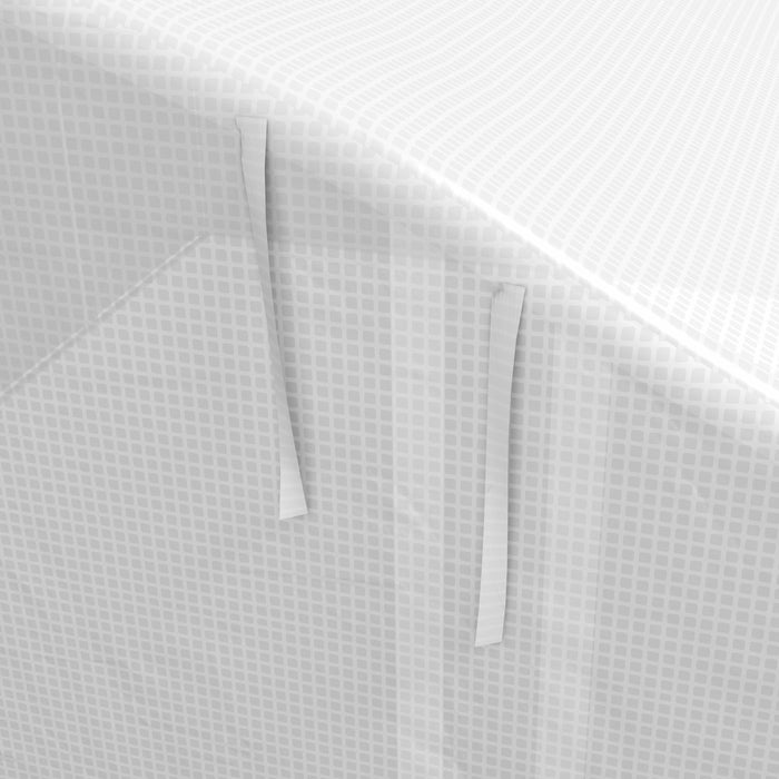 Outsunny Serre Polytunnel 13 X 9,8 Pi, Parois Laterales Enroulables Zippees