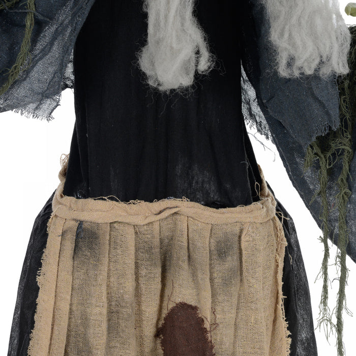 Outsunny decoration d'Halloween sorciere 120 cm a activation sonore avec yeux lumineux