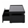 Aiden LED Coffee Table with Storage Drawers and App-Controlled Lighting,Black | Aiden table basse LED – table basse avec tiroirs de rangement et eclairage controle par application, noir