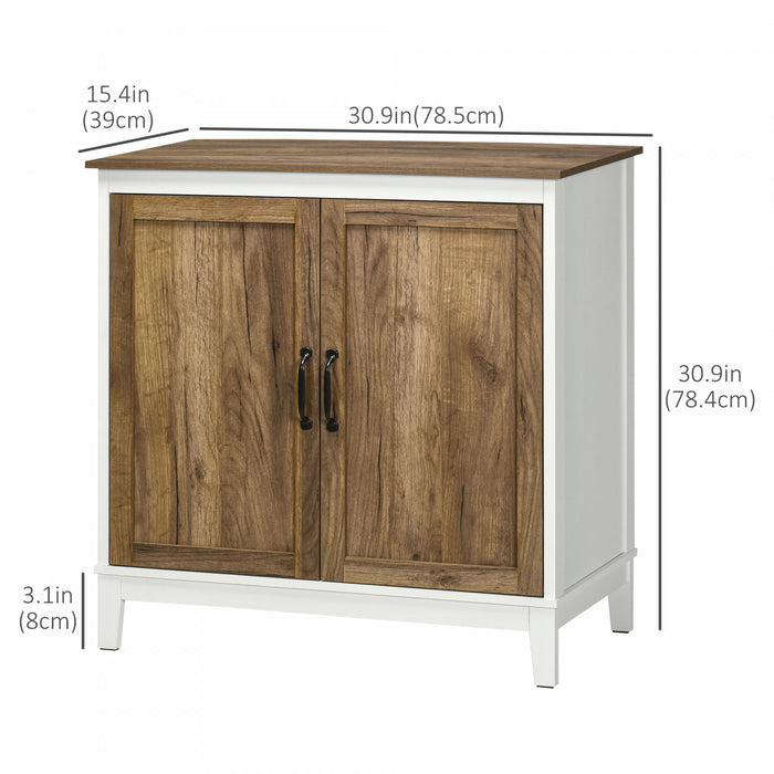 HOMCOM Meuble de Rangement, Buffet Armoire a Double Portes, Gris Fonce