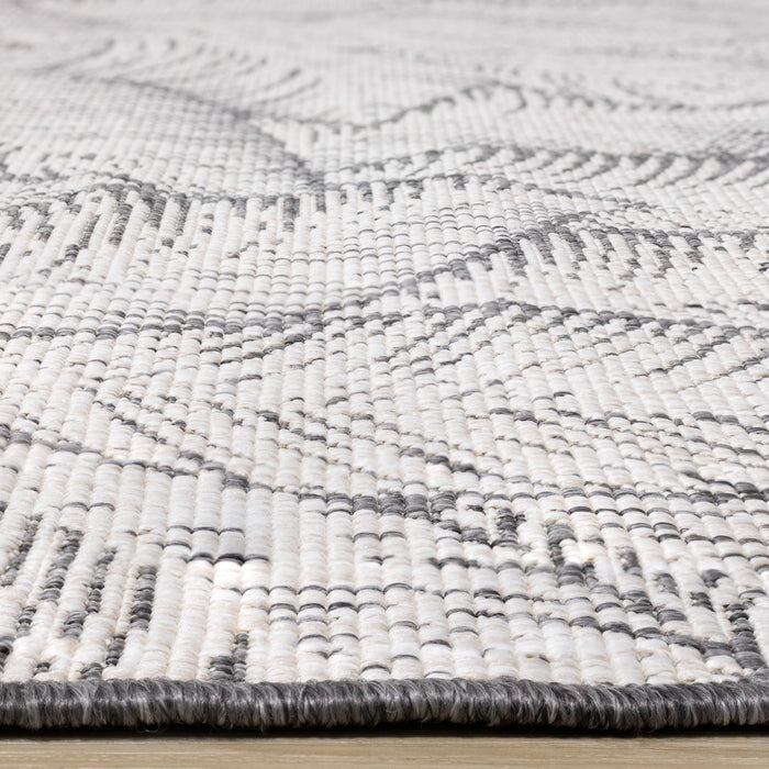 Carpette Brooke à motif de feuilles pour l'extérieur - 7 pi 10 po x 11 pi 2 po