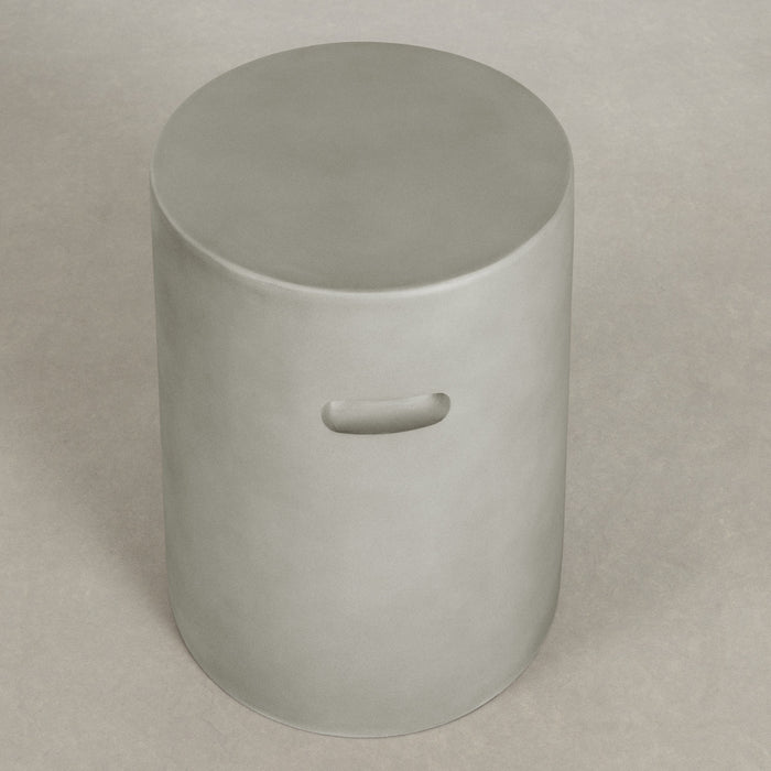 Table de fauteuil cylindrique Amalfi pour la terrasse - greige