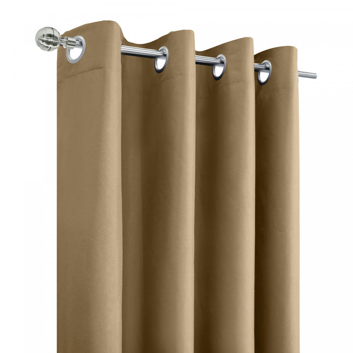 Panneau de rideau coupe-lumière à œillets Alpin sable de Thermaplus - 52 x 108