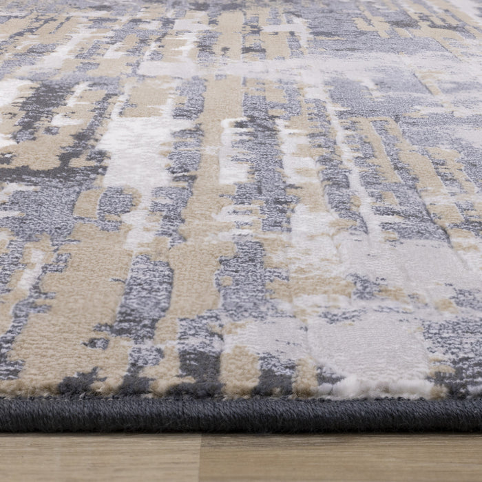 Carpette Isabelle bleue à aspect vieilli - 5 pi 3 po x 7 pi 7 po