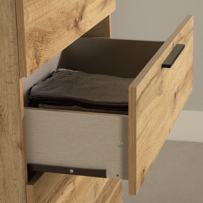  Commode verticale Step One Essential à 5 tiroirs - chêne nordique