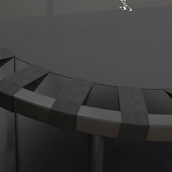 Soozier Trampoline Rebondisseur De Football 2 En 1 Avec 8 Angles Reglables