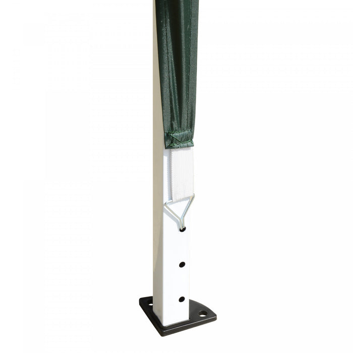 Outsunny 10x10ft Tente Escamotable Pliante D'exterieur Avec Auvent De Gazebo Avec Sac De Transport, Vert