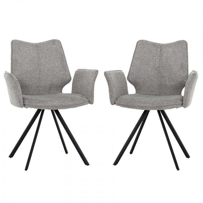 Ensemble de salle a manger extensible Bram 7 pieces (71 a 94 po de largeur) avec 6 chaises rembourrees