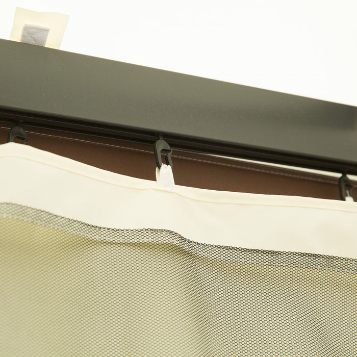 Outsunny Moustiquaire De Rechange Pour Gazebo 10' X 13' Murs D'ecran Noirs Pour Auvent Avec Fermetures Eclair Pour Les Fetes Et Les Activites De Plein Air