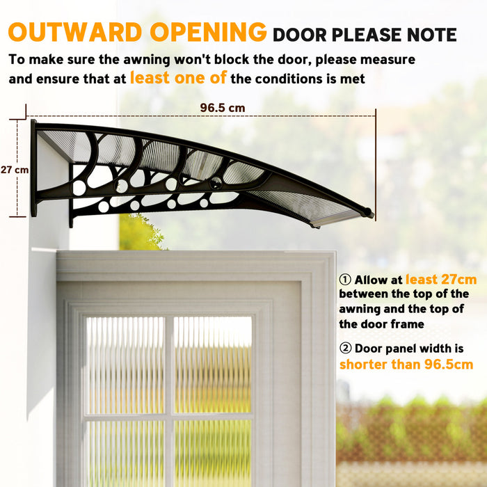 Outsunny Fenetre Auvent Porte Auvent Porte d'entree Couverture de patio