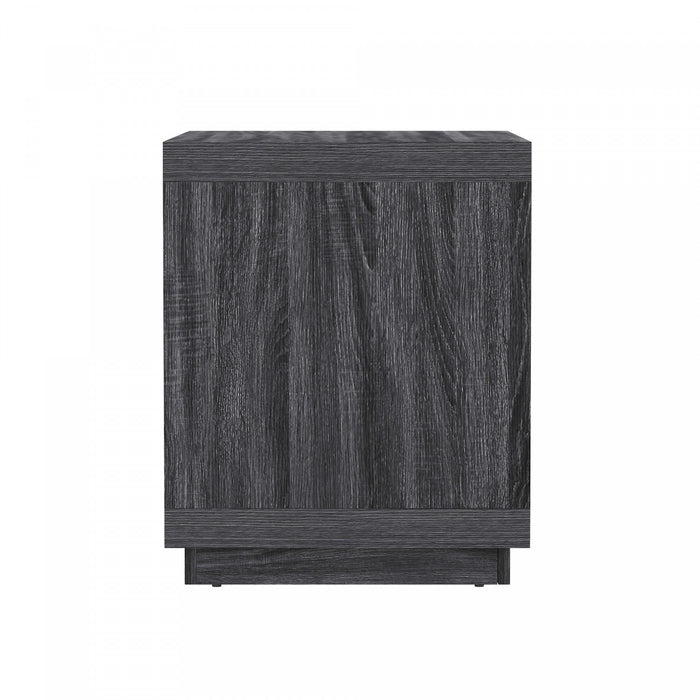 Table de nuit contemporaine Navis 26\" en gris charbon (1 tiroir)
