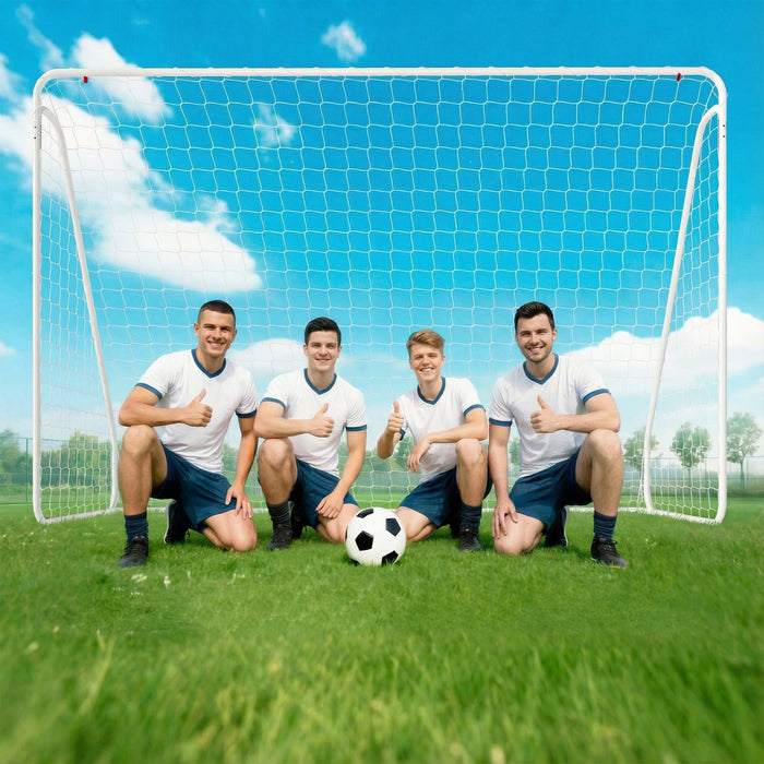 Soozier But de soccer pour jardin, filet de soccer, blanc, 10 x 4 pi