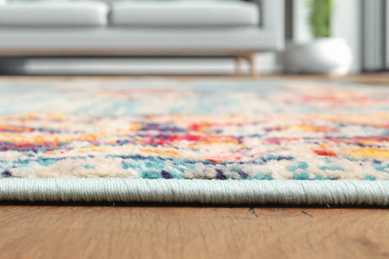 Tapis Traditionnel Lotus 5'0\" x 8'0\" en Bleu