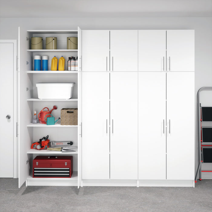 Elite Armoire De Rangement De Garage 96 Pouces, Ensemble D De 6 Pieces – Blanc