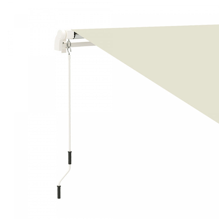 Outsunny Toile De Store Retractable De 10' X 8' Pour L'exterieur Protection Uv Blanc