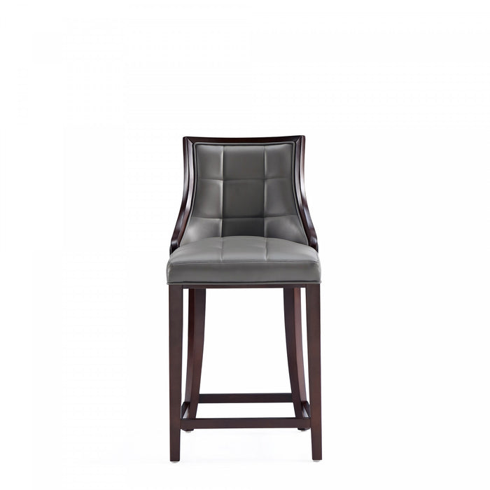 Tabouret de comptoir traditionnel en bois Fifth Avenue avec assise rembourree, graphite - Lot de 3