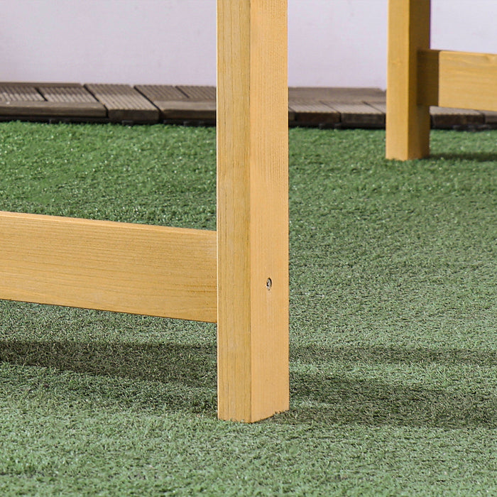 Outsunny Banc De Jardin 2 Places Avec Design A Lattes Pour Jardin Orange
