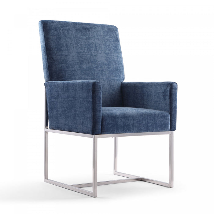 Ensemble moderne de salle a manger Element, 8 chaises, bleu