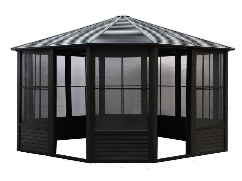 Florence Solarium 12 X 12 Toit Metal Noir