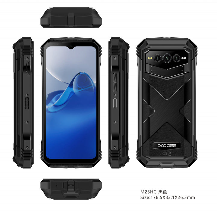 Doogee V Max Pro 5g Telephone Robuste Appareil Photo 108mp Batterie 22 000mah Stockage 512gb Ecran Fhd+ 120hz Noir