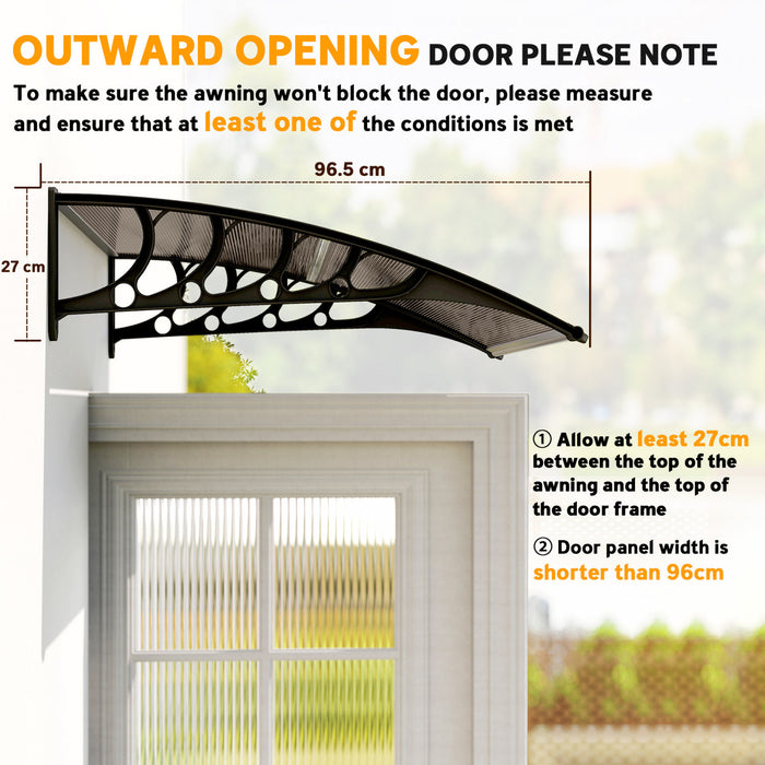Outsunny Auvent de fenetre Auvent de porte Porte d'entree Patio exterieur
