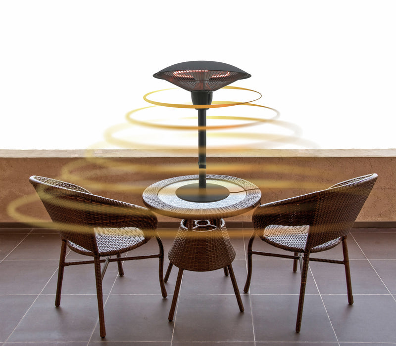 Radiateur de terrasse électrique et à infrarouge Westinghouse à déposer sur une table - WES31-1566